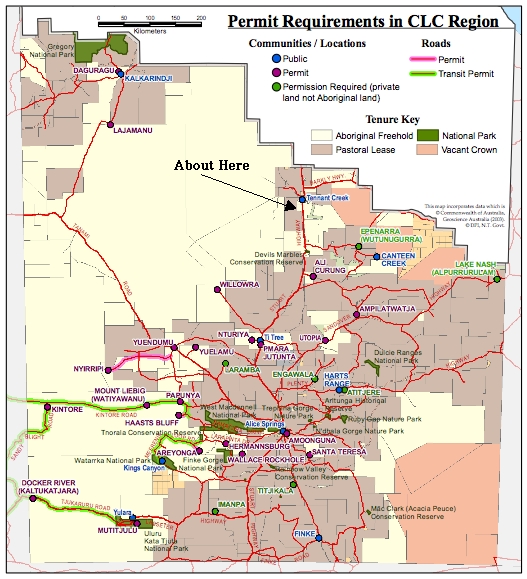 CLC land tenure map